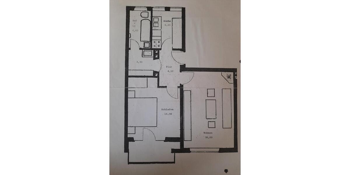 Etagenwohnung Bayreuth Bernecker Straße / Insel / Riedelsberg - 2 Zimmer, 55 m&sup2;, 195.000&euro; | Angebot:27289592