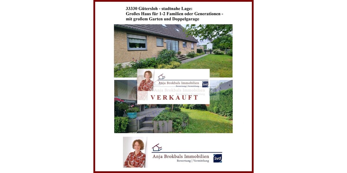 33330 Gütersloh: Großes Haus für 1-2 FamilienGenerationen - provisionsfrei für Käufer 7 zimmer