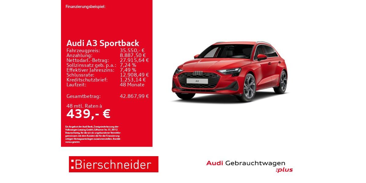 Audi A3 7.055 km 35.550 &euro; Aalen 73431