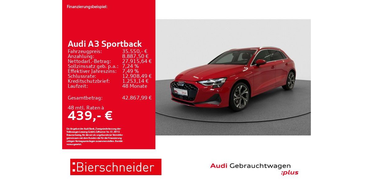 Audi A3 7.055 km 35.550 &euro; Aalen 73431