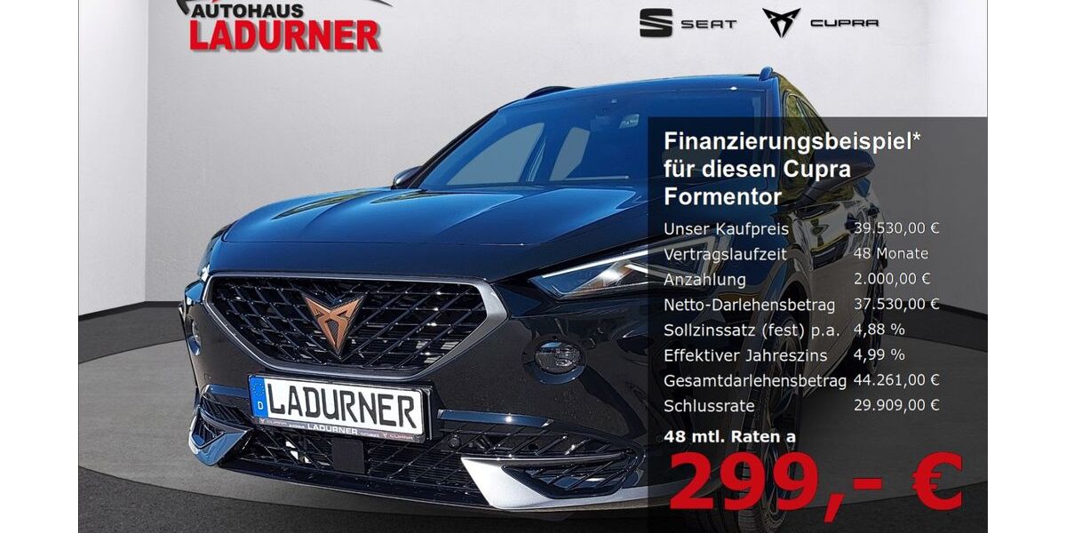 Cupra Formentor 4.200 km 39.530 € Tuttlingen 78532