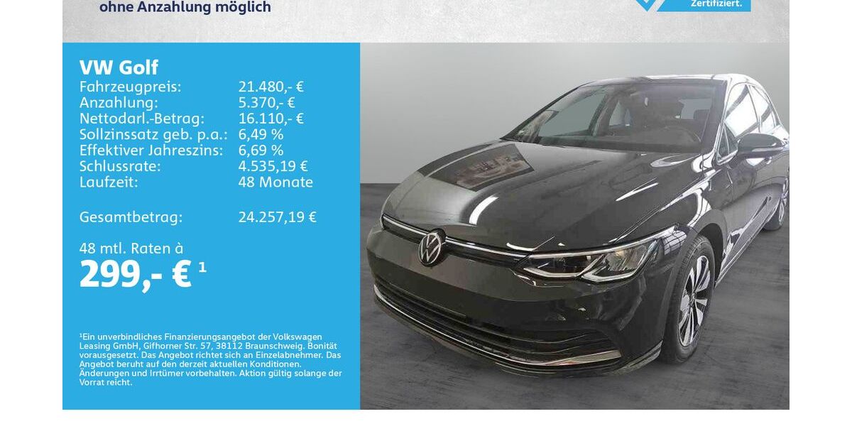 VW Golf 44.000 km 21.480 &euro; Kitzingen 97318