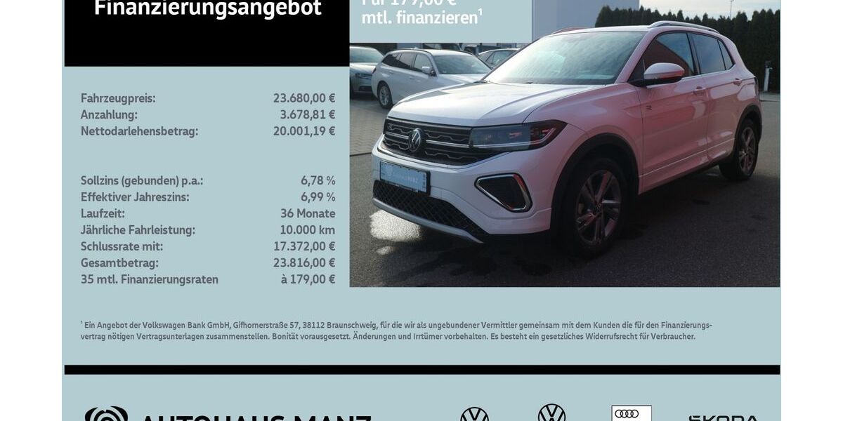 VW T-Cross 3.604 km 23.679 &euro; Schwarzenfeld 92521
