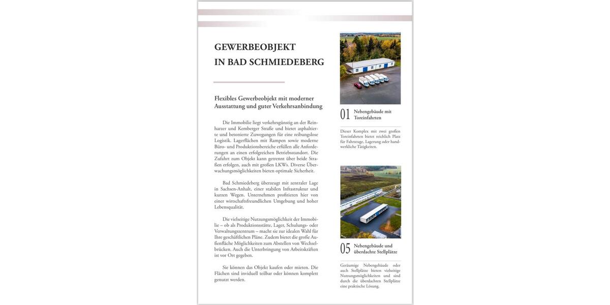 Gewerbeobjekt Bad Schmiedeberg - 3&euro; | Angebot:20516122