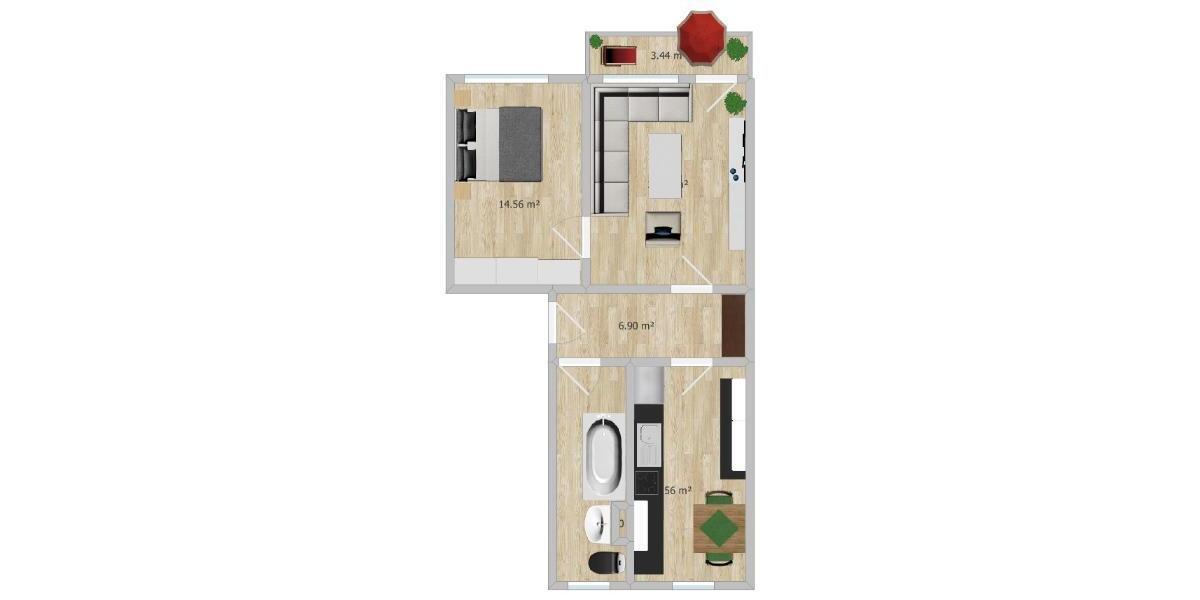 Zwei Raum Wohnung Diera zimmer