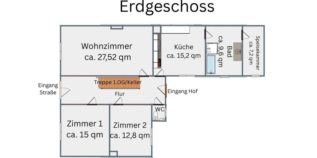 Einfamilienhaus Sondershausen - 8 Zimmer, 201 m&sup2;, 1.200&euro; | Angebot:26147519