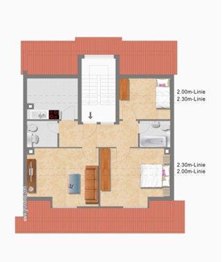 Dachgeschoßwohnung Pforzheim Nordstadt - 3 Zimmer, 60 m&sup2;, 345&euro; | Angebot:26271054