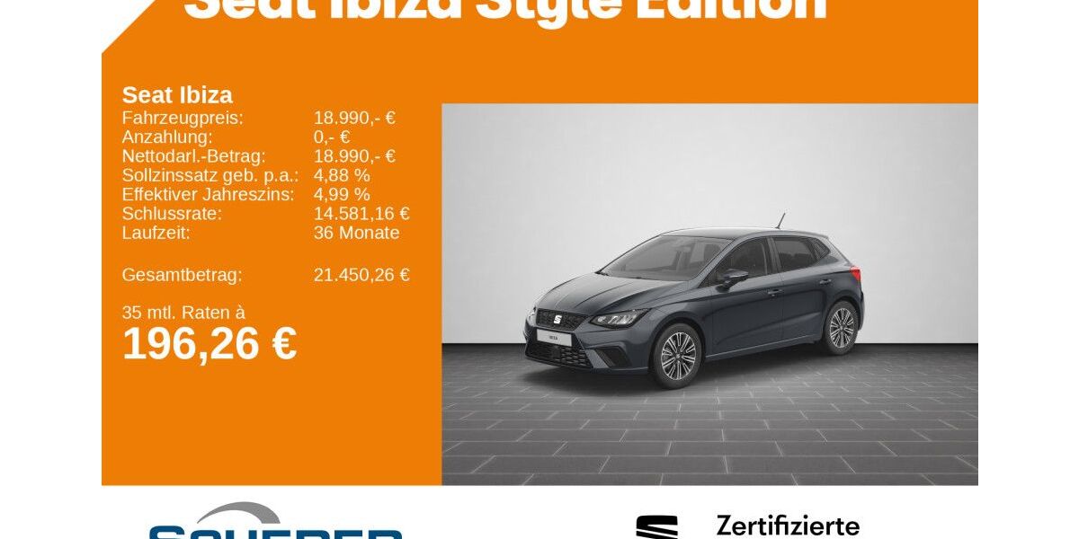 Seat Ibiza 10.832 km 17.490 &euro; Bingen / Rhein 55411