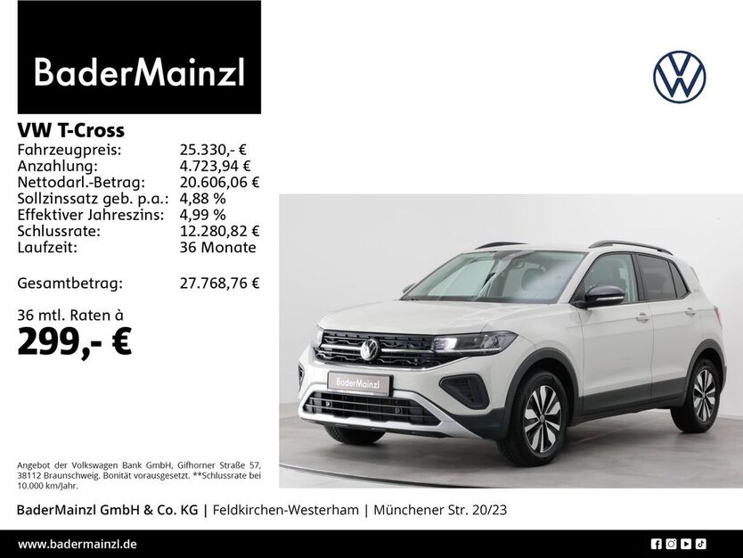 VW T-Cross 37.050 km 25.330 € Feldkirchen/Westerham 83620