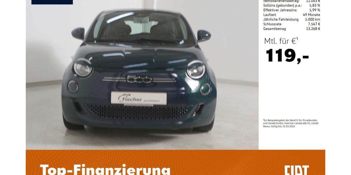 Fiat 500e 21.459 km 11.980 &euro; Pilsach 92367