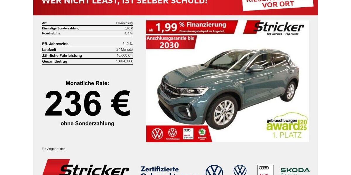 VW T-Roc 6.115 km 31.449 &euro; Horn-Bad Meinberg 32805