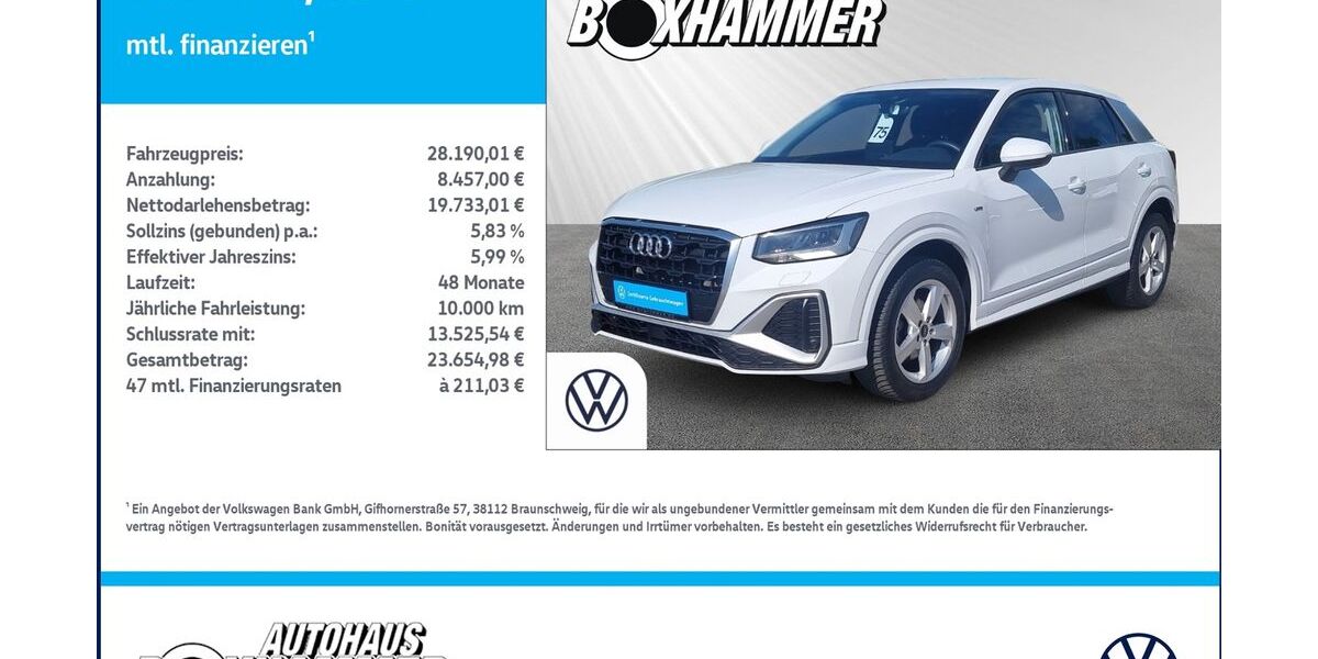 Audi Q2 45.652 km 28.190 &euro; Bad Aibling 83043