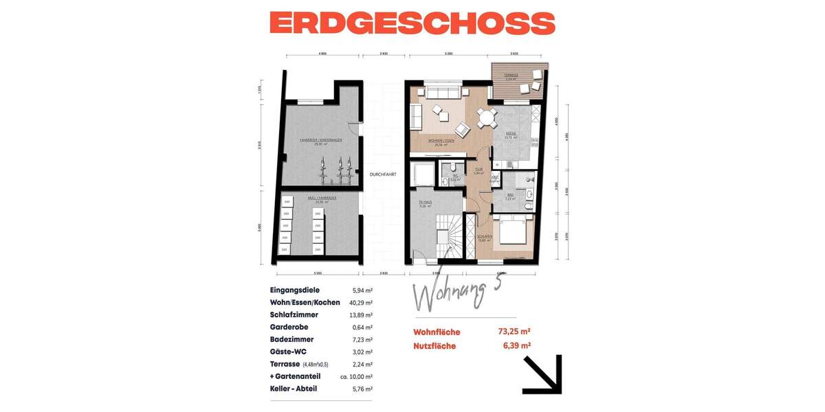 Etagenwohnung Willich - 2 Zimmer, 73 m&sup2;, 389.000&euro; | Angebot:25210483