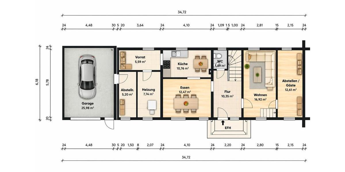 Einfamilienhaus Waldkappel - 4 Zimmer, 157 m&sup2;, 1.200&euro; | Angebot:26220799