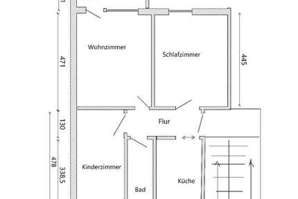 Wohnung Mücheln (Geiseltal) - 3 Zimmer, 58 m&sup2;, 350&euro; | Angebot:25403580