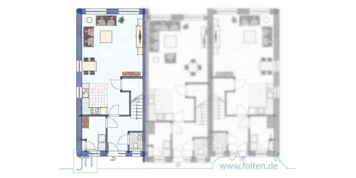 Reihenhaus Wiesmoor - 4 Zimmer, 102 m&sup2;, 1.125&euro; | Angebot:25148512