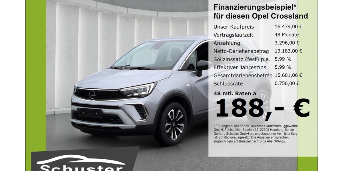 Opel Crossland (X) 11.924 km 16.479 &euro; Ruhstorf 94099