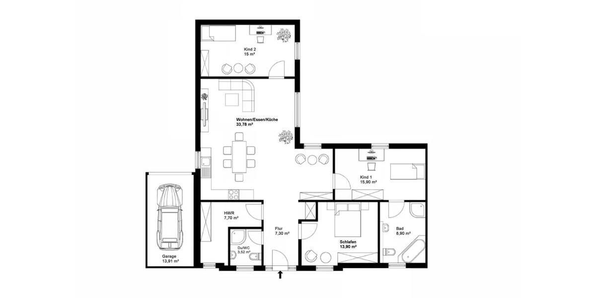 Bungalow Sarstedt - 4 Zimmer, 121 m&sup2;, 380.000&euro; | Angebot:25379196