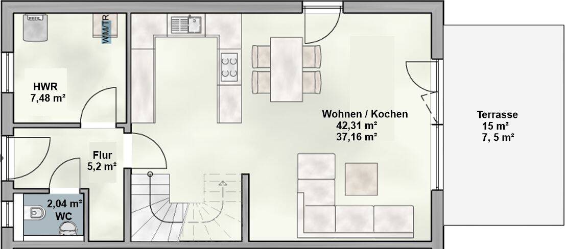 Reihenendhaus Augsburg Göggingen - 5 Zimmer, 130 m&sup2;, 899.000&euro; | Angebot:26866755