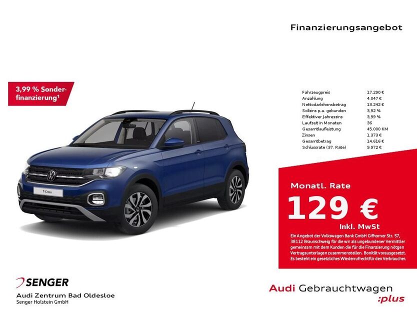 VW T-Cross 58.300 km 17.290 € Bad Oldesloe 23843