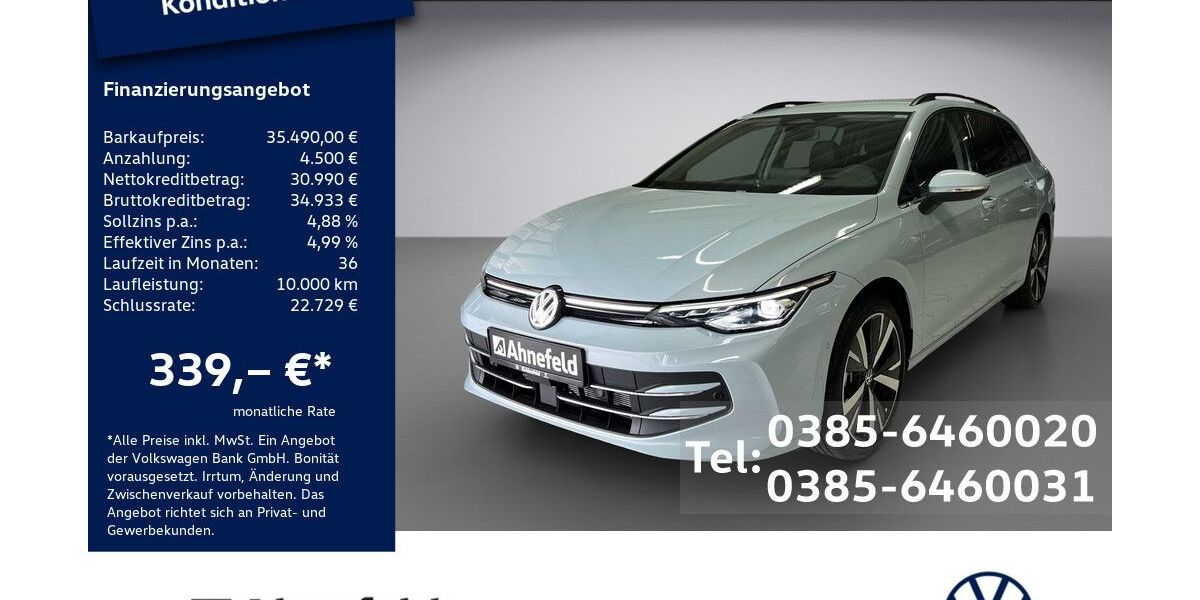 VW Golf 2.500 km 35.490 &euro; Schwerin 19061