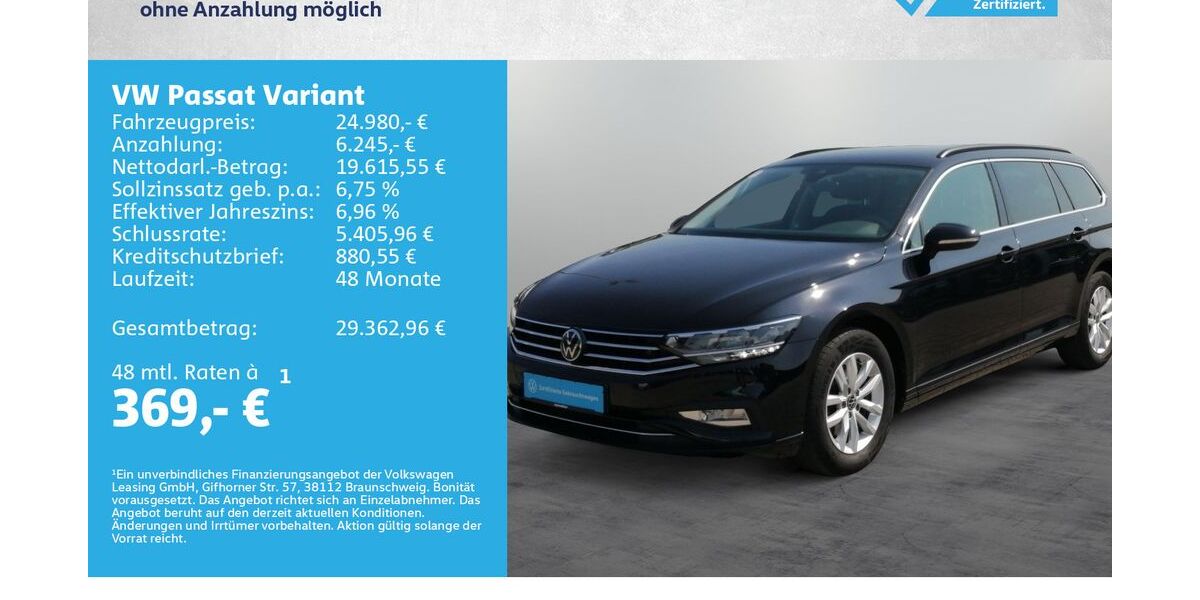 VW Passat Variant 65.600 km 24.980 &euro; Kreuzwertheim 97892