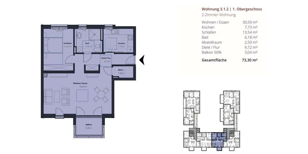 Etagenwohnung Gangkofen - 2 Zimmer, 67 m&sup2;, 800&euro; | Angebot:26662100