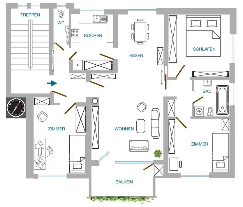 Eigentumswohnung zu verkaufen ( 5 Zimmer — Provisionsfrei )