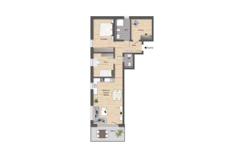 Wohnung zum Kaufen in Rudersberg-Oberndorf 436.000 € 89.05 m²