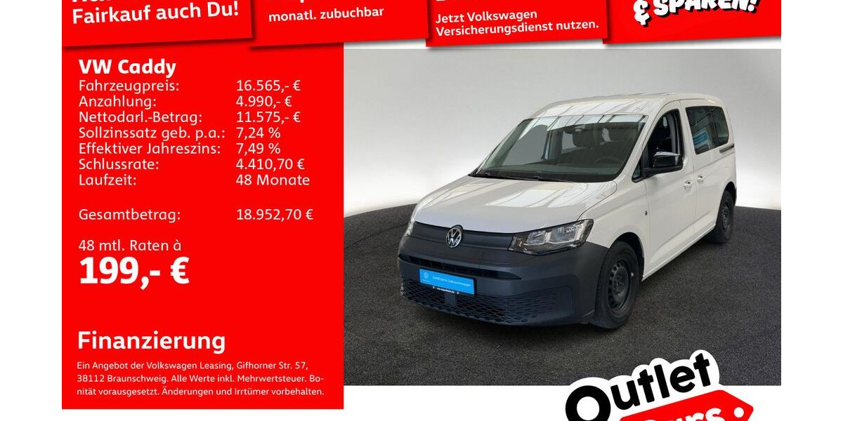 VW Caddy 119.353 km 15.499 &euro; Mannheim 68309