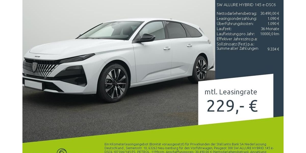 Peugeot 308 1.500 km 30.490 &euro; Bocholt 46395