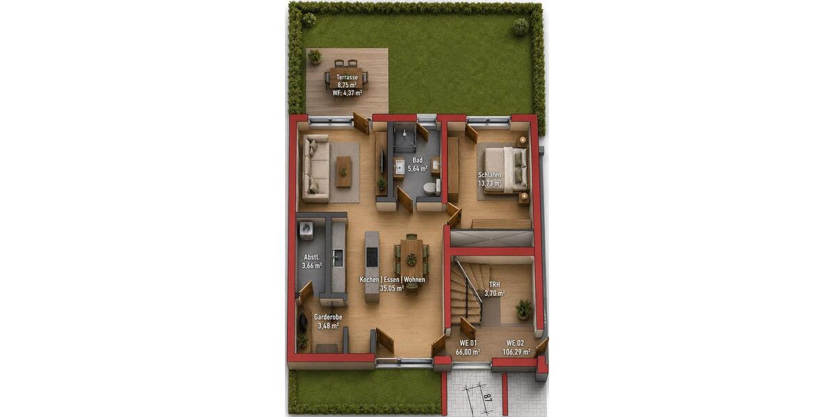 Etagenwohnung Aschaffenburg Österreicher Kolonie - 16 Zimmer, 492 m&sup2;, 2.712.000&euro; | Angebot:27131810