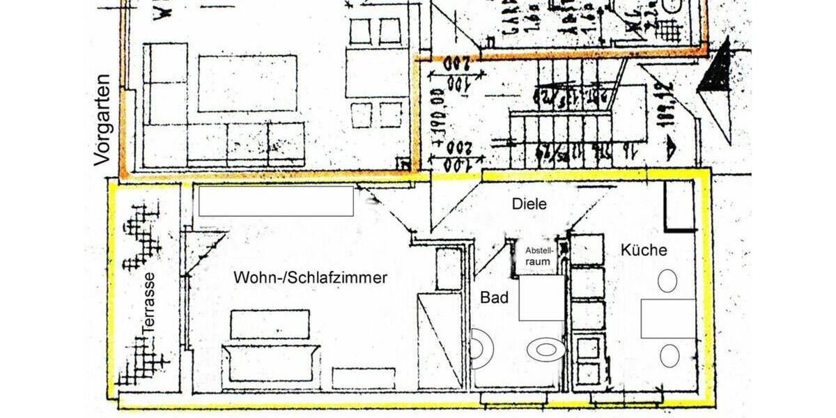 Charmante 1ZKB, EBK, TGL-Duschbad, große Terrasse, ruhige Lage 1 zimmer