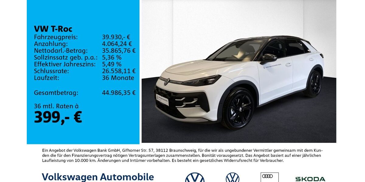 VW T-Roc 7.500 km 39.930 &euro; Leipzig 04178
