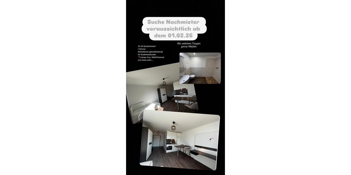 Wohnung abzugeben ab 01.02.26 1 zimmer