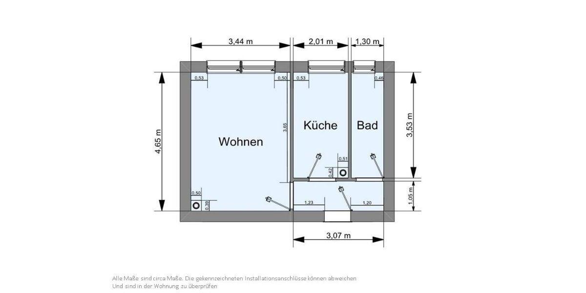 Etagenwohnung Senftenberg - 1 Zimmer, 31 m&sup2;, 221&euro; | Angebot:25988478