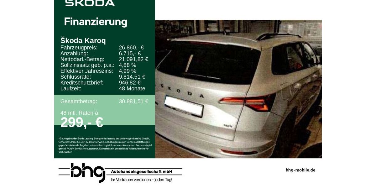 Skoda Karoq 67.911 km 26.860 &euro; Balingen 72336