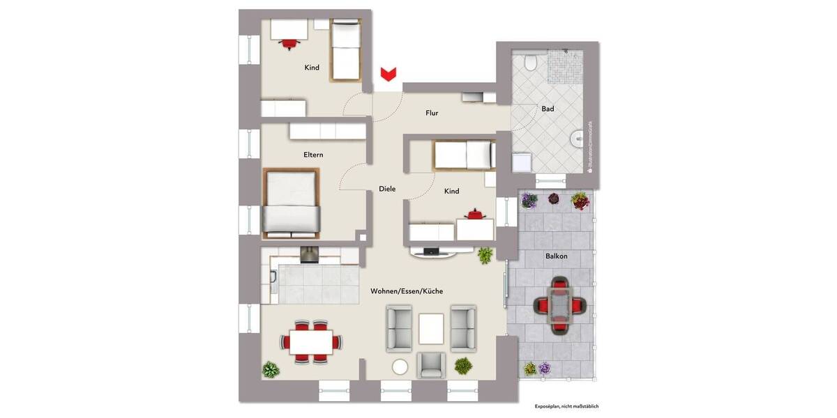 Etagenwohnung Wassertrüdingen - 4 Zimmer, 95 m&sup2;, 300.000&euro; | Angebot:26388716