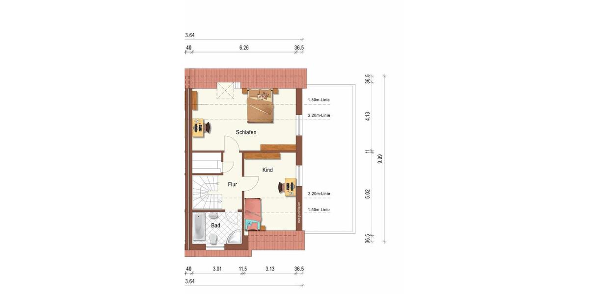 Doppelhaushälfte Norden - 3 Zimmer, 96 m&sup2;, 850&euro; | Angebot:25921388