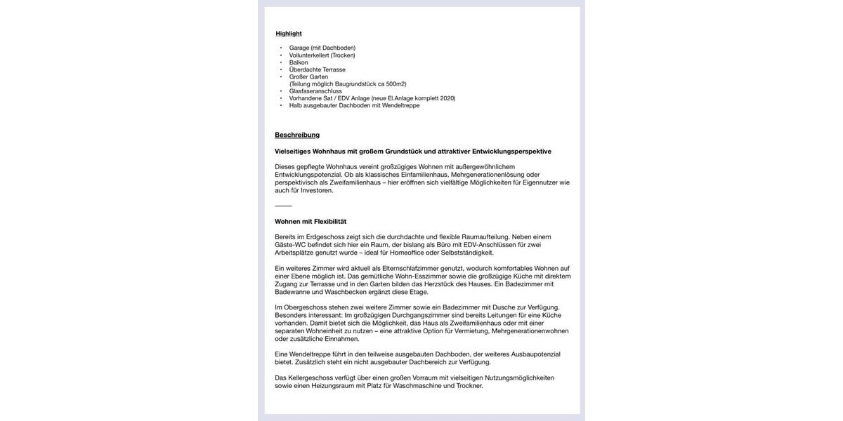 Einfamilienhaus Bohmte - 7 Zimmer, 170 m&sup2;, 350.000&euro; | Angebot:25404400