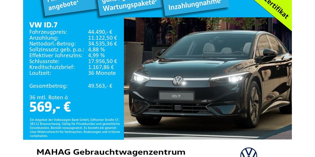 VW ID.7 27.024 km 44.490 € München 80935