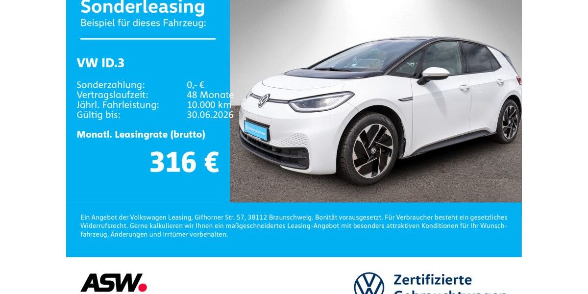 VW ID.3 46.800 km 23.630 &euro; Bad Rappenau 74906