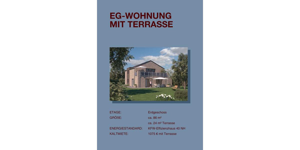 Erdgeschoßwohnung Bad Bentheim - 3 Zimmer, 86 m&sup2;, 1.205&euro; | Angebot:26349322