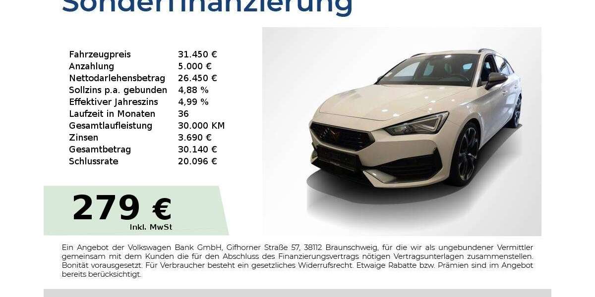 Cupra Leon 28.750 km 31.450 &euro; Lauf an der Pegnitz 91207