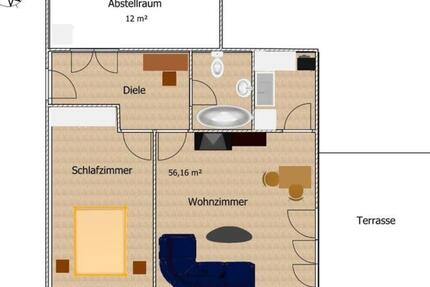 Schöne ruhige 2-Zi-DG-Wohnung in 78112 St. Georgen zu vermieten! 2 zimmer