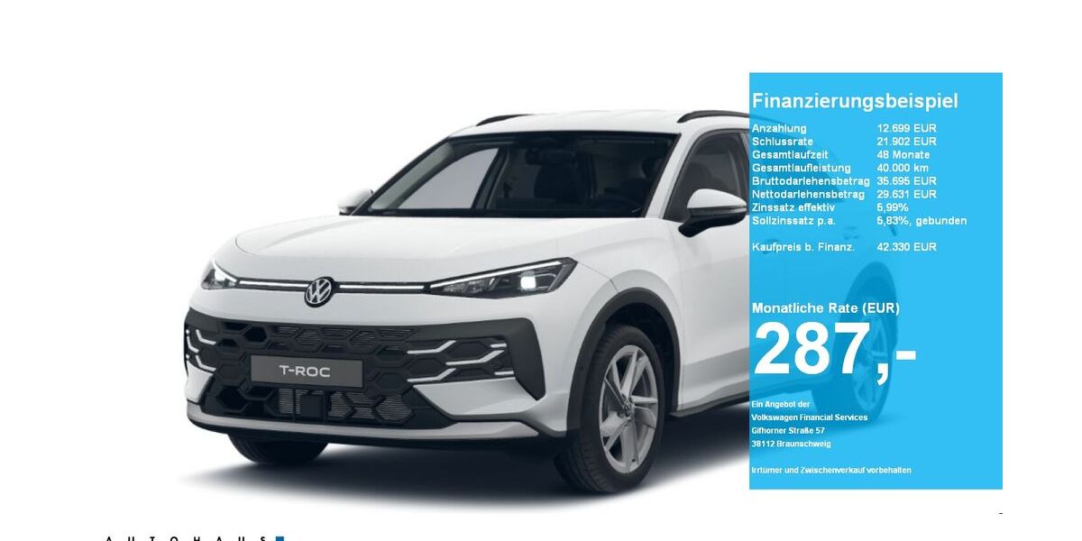 VW T-Roc 5.000 km 42.330 &euro; Stadthagen 31655