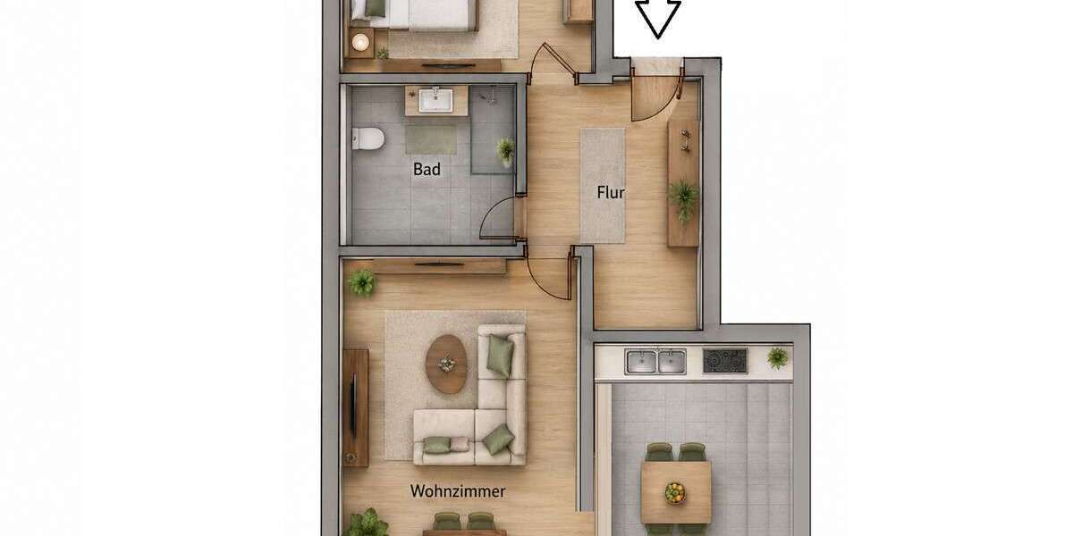 Etagenwohnung Sehmatal-Cranzahl Cranzahl - 2 Zimmer, 57 m&sup2;, 285&euro; | Angebot:26362506