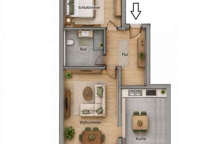 Wohnung Sehmatal-Cranzahl Cranzahl - 2 Zimmer, 57 m&sup2;, 285&euro; | Angebot:26362506