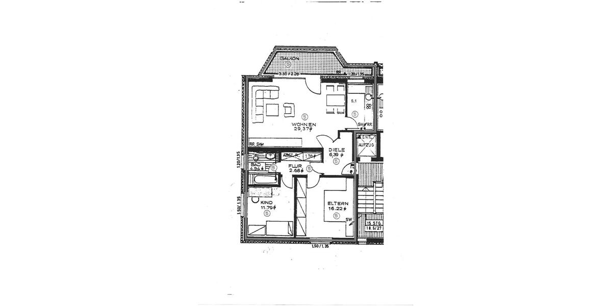 Etagenwohnung Bielefeld Jöllenbeck - 3 Zimmer, 84 m&sup2;, 156.000&euro; | Angebot:27122785