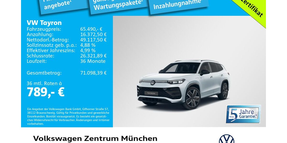 VW Tayron 3.000 km 65.490 &euro; München 80687